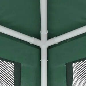 Berkfield Party Tent with 8 Mesh Sidewalls Green 3x9 m HDPE