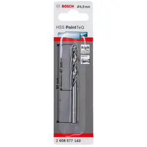 Bosch Professional Round Metal Drill bit (Dia)4.5mm (L)146mm, Pack of 1