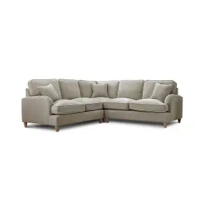 Sofas Express Tenby Beige Putty Tailored Pleat Manhattan Sofa 2-Corner