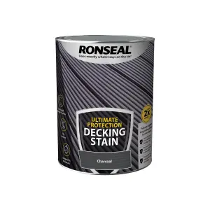 Ronseal Ultimate protection Charcoal Matt Decking Wood stain, 5L