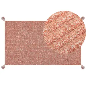 Cotton Area Rug 80 x 150 cm Orange MUGLA