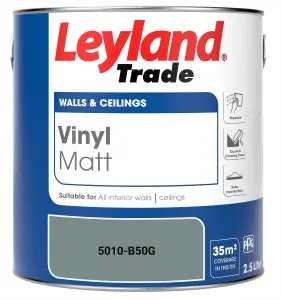 Leyland Trade Vinyl Matt Walls & Ceilings Emulsion Paint (5010-B50G) 2.5L