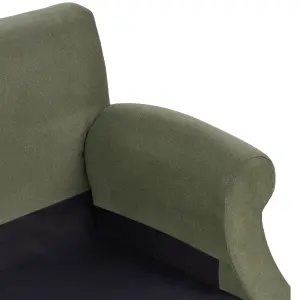 3 Seater Fabric Sofa Green EIKE