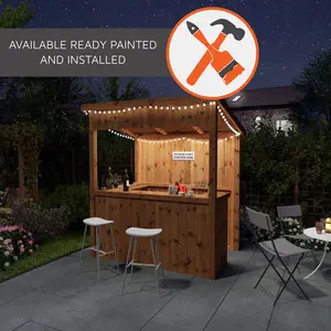 Mercia Painted 6 x 4ft Pressure Treated Garden Bar (Installation Included)