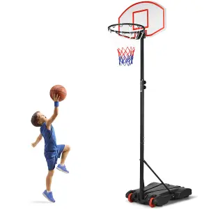 Costway Indoor Outdoor Basketball Hoop System Portable Basketball Stand