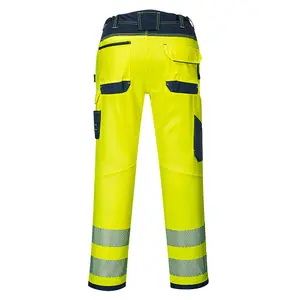 Portwest PW3 Hi-Vis Work Trousers Orange/Black & Knee Pads -33S