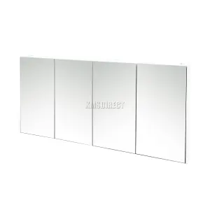 WestWood Wall Mount Mirror Bathroom Cabinet Unit Storage Cupboard White