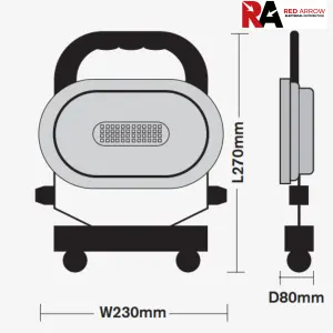 Mobile Lighting LED Hand Held Site Light 18W 110V