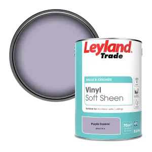 Leyland Trade Vinyl Soft Sheen Walls & Ceilings Emulsion Paint Purple Essence (PPG1176-4) - 5L