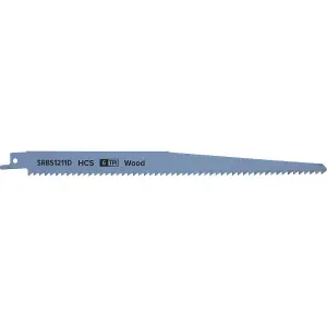 5-Pack 250mm HCS Reciprocating Saw Blades with Milled Side Set Teeth for Efficient Wood Cutting