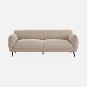 sweeek. 3-seater sofa with metal legs Soft Beige 205x82.3x76.3 cm