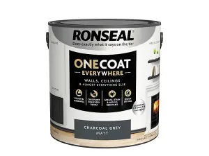 Ronseal One Coat Evrywhere Matt Paint 2.5L  Charcoal Grey