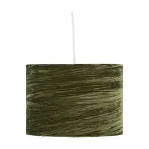 First Choice Lighting Green Crushed Velvet 25cm Pendant Lightshade