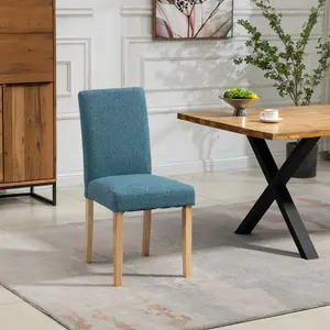 Maiolo Fabric Dining Chairs - Set of 2 - Teal