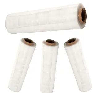 2 x 400mm Clear Strong Plastic Cling Film Protective Pallet Shrink Wrap Rolls