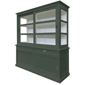 Stiles Display Cabinet Cement Grey