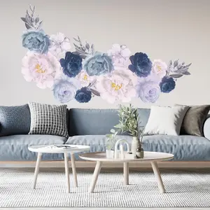 Walplus Combo Adult - Elegant Oversized Peonies Wall Stickers - 36pcs