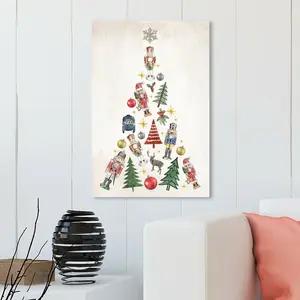 Fun Christmas Tree - Wrapped Canvas Painting 76 cm H x 51 cm W