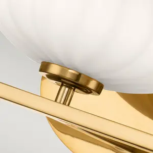 Luminosa Kichler Pim Bathroom Wall Lamp Fox Gold, 3000K, IP44