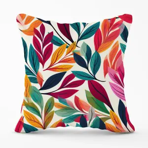 Bright Leaves Pattern Outdoor Cushion 45cm x 45cm