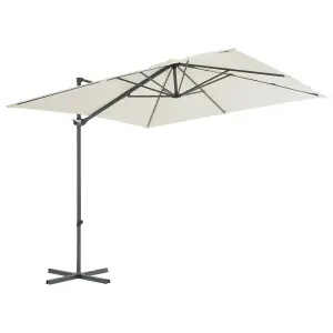 Berkfield Cantilever Umbrella with Steel Pole 250x250 cm Sand