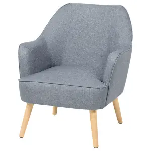 Beliani Scandinavian Armchair LOKEN Fabric Grey