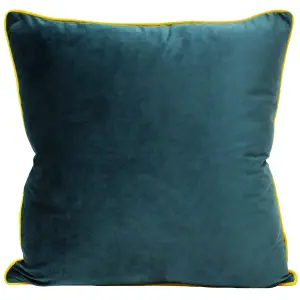 Paoletti Meridian Velvet Piped Polyester Filled Cushion