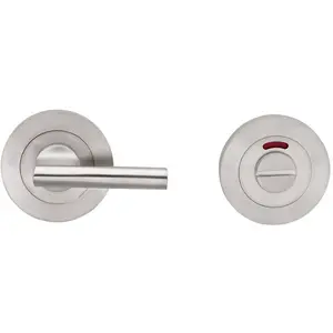 Disabled Thumbturn Handle With Release With Indicator Satin Stainless Steel