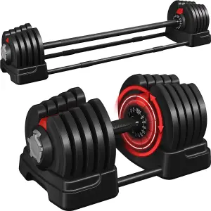 Yaheetech 2-in-1 40KG Quick-Adjust Dumbbell Weight Set with Anti Slip Handle