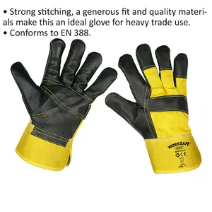 PAIR General Purpose Riggers Gloves - Strong Stitching - Hide Palm Protection