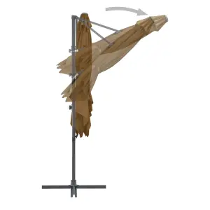 Berkfield Cantilever Umbrella with Steel Pole Taupe 250x250 cm