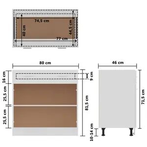 81.5cm Kitchen Pantry White