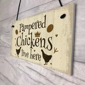 Red Ocean Chicken Coop Sign Outdoor Garden Plaque Hanging Door Wall Sign Chicken Hen Animal Gifts For Chicken Lovers