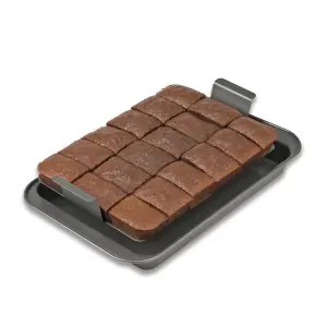 Chicago Metallic Grey Carbon Steel Non-Stick Three Piece Brownie Pan Set