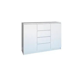 Tian 4 Drawer Combi Chest White Matte