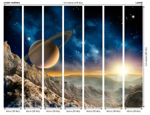 Origin Murals Saturn Planet in Space Galaxy Matt Smooth Paste the Wall Mural 350cm wide x 280cm high