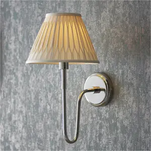 Indoor Bright Nickel Plate Wall Light - Dimmable 10W LED E27