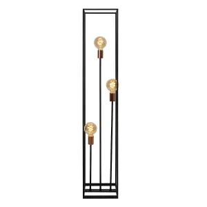 Lucide Arthur Modern Floor Lamp - 3xE27 - Black