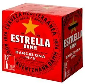 Estrella Damm Lager Beer Bottles 12X330ml