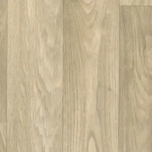 Beige Wood Effect Vinyl Flooring For Kitchen, Bathroom & Living Room, 2.0mm Thick Vinyl Sheet-5m(16'4") X 4m(13'1")-20m²