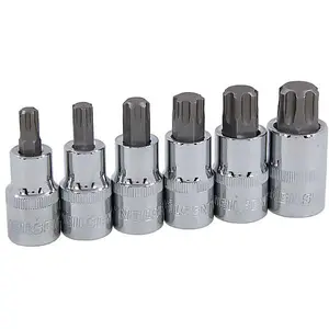 6pc Star Plus Security Bit Sockets - 1/2" Drive (Neilsen CT5500)