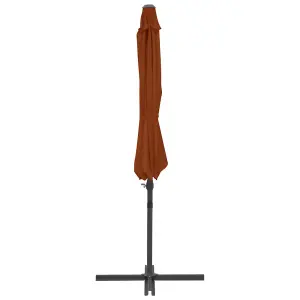 Berkfield Cantilever Umbrella with Steel Pole Terracotta 300 cm