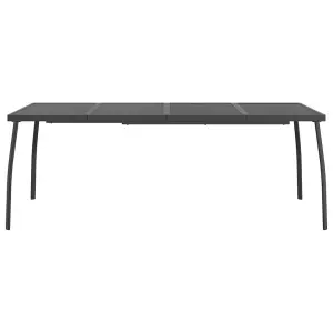 Berkfield Garden Table Anthracite 200x100x72 cm Steel Mesh