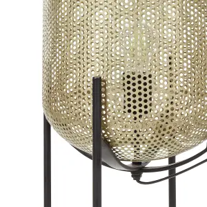 Metal Floor Lamp Brass and Black KAMINI