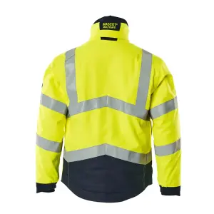 Mascot Multisafe Pilot Jacket with Quilted Lining (Hi-Vis Yellow/Dark Navy)  (XX Large)