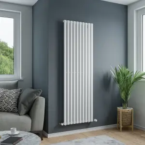 Agadon Solo Designer Oval Tube Radiator 1800 x 600 mm White