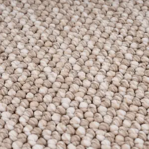 Neutral Minimalistic Cream Beige Boucle Textured Soft Area Rug 190cm x 280cm