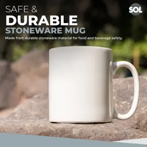 White Mugs Set of 12 100% Lead and Cadmium Free Stoneware Mug Set 11oz