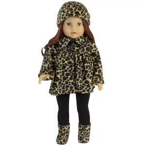 Sophia's by Teamson Kids Doll Coat, Hat, Leggings, and Boots Set for 18" Dolls