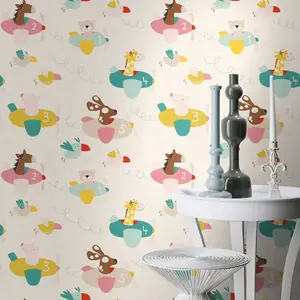 Bambino XVIII Flying Animals Wallpaper Multi Rasch 249064